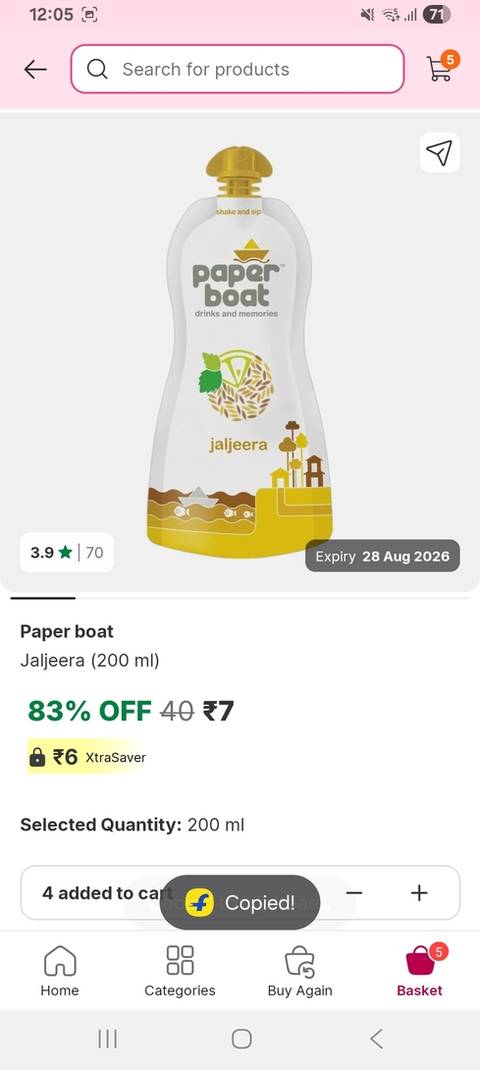 Paper Boat Jaljeera at 7