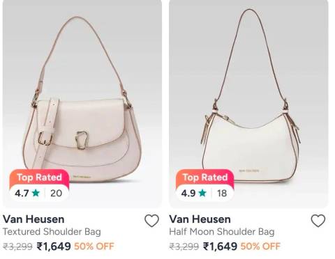Myntra Allen Solly and Van Heusen Handbags at Min 50% Off