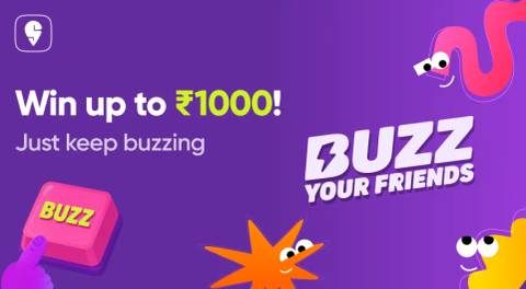 Swiggy - Buzz your friends offer ( Earn up to 1000 free cash)