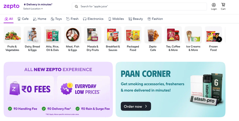 Zepto | Up to 85% OFF on Grocery, Snacks & Sweets